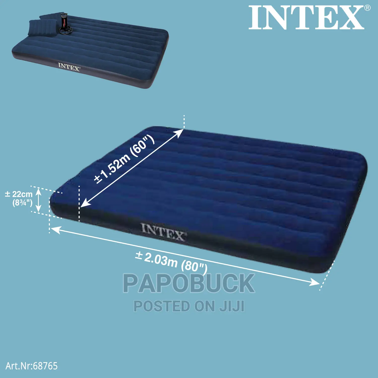 Inflatable Mattress With 2 Pillows