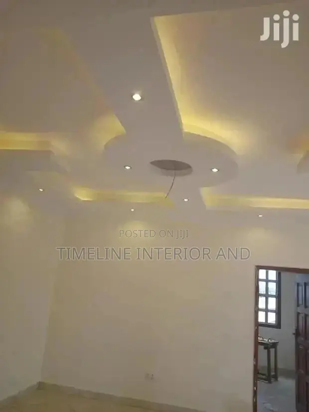 Living Room Gypsum Ceiling Installation