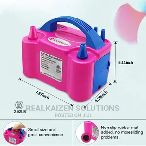 Portable Electric Dual Nozzle Rose Red Balloon Blow Pump
