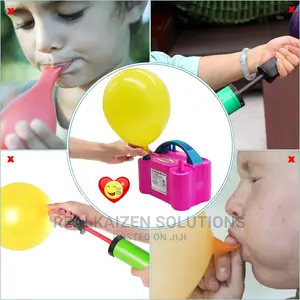 Portable Electric Dual Nozzle Rose Red Balloon Blow Pump