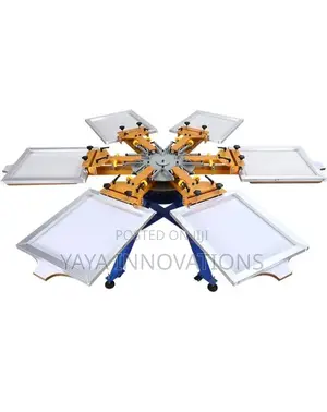 6 Color 6 Table Screen Printer
