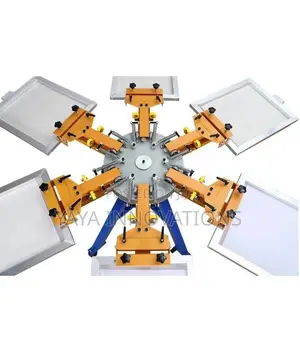 Advanced Multiple Six Station Screen Printer With 6 Colours