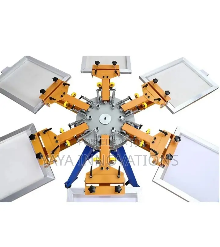 Advanced Multiple Six Station Screen Printer With 6 Colours