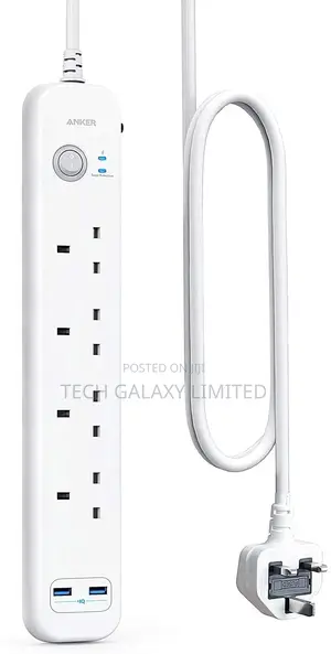 Anker Extension Lead With 2 USB Ports and 4 Wall Outlets