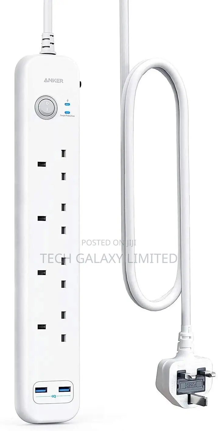 Anker Extension Lead With 2 USB Ports and 4 Wall Outlets