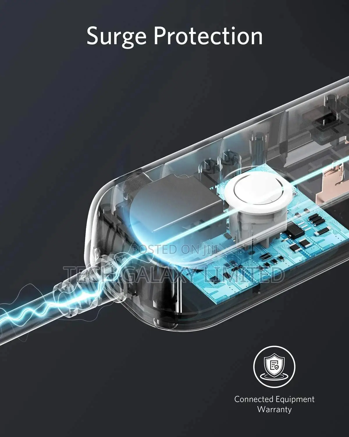 Anker Extension Lead With 2 USB Ports and 4 Wall Outlets