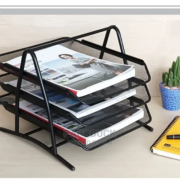 3 Tier Mesh Document Rack