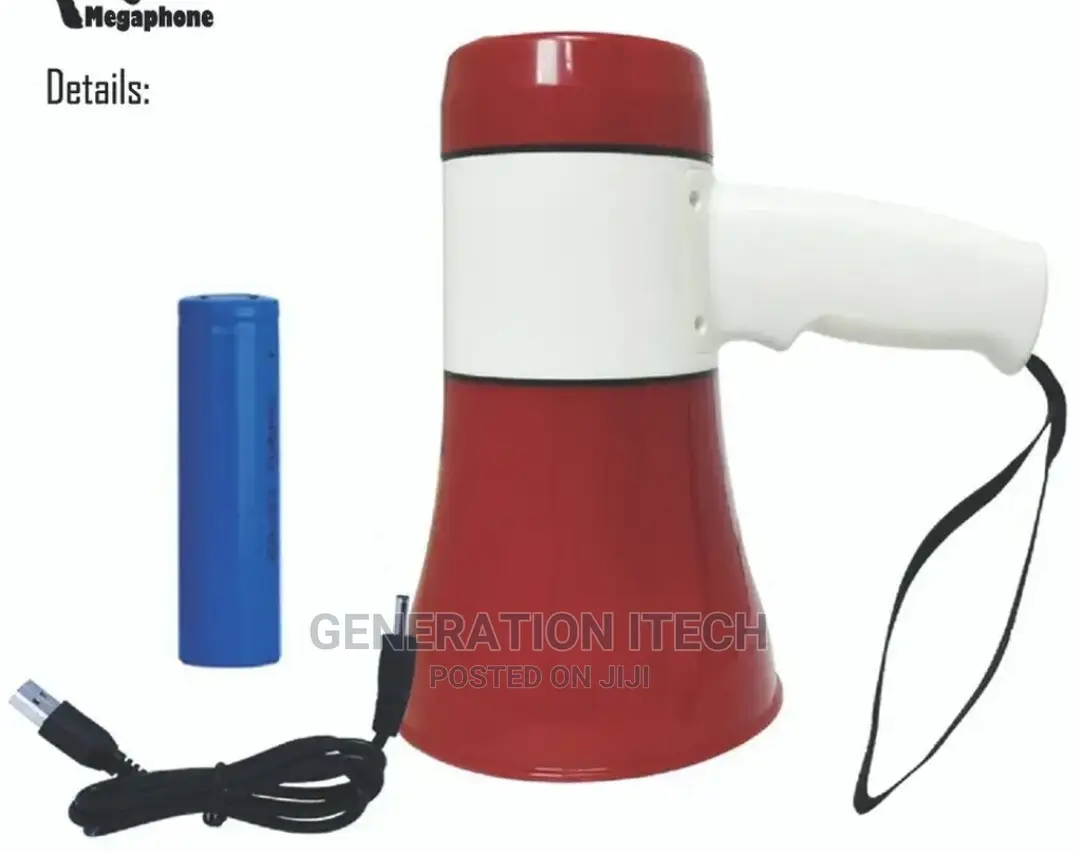 Megaphone -Recheable With Usb and Memory Card Slot