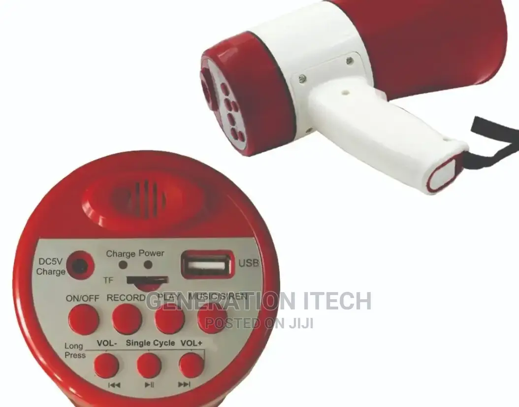 Megaphone -Recheable With Usb and Memory Card Slot