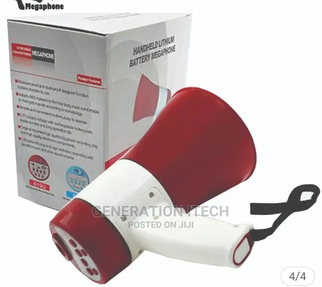 Megaphone -Recheable With Usb and Memory Card Slot