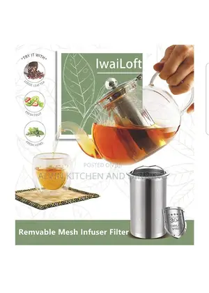 Glass Teapot With Infuser, Stovetop Safe Tea Kettle