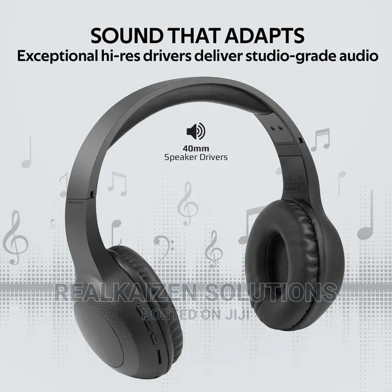 Promate Deep Bass Over-Ear Premium Wireless Headphones