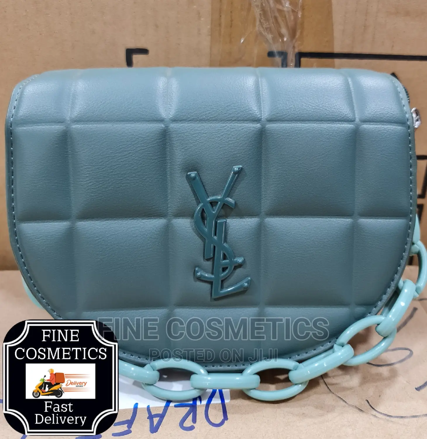 YSL Flap Vegan Leather Small Square Women's Office Handbags