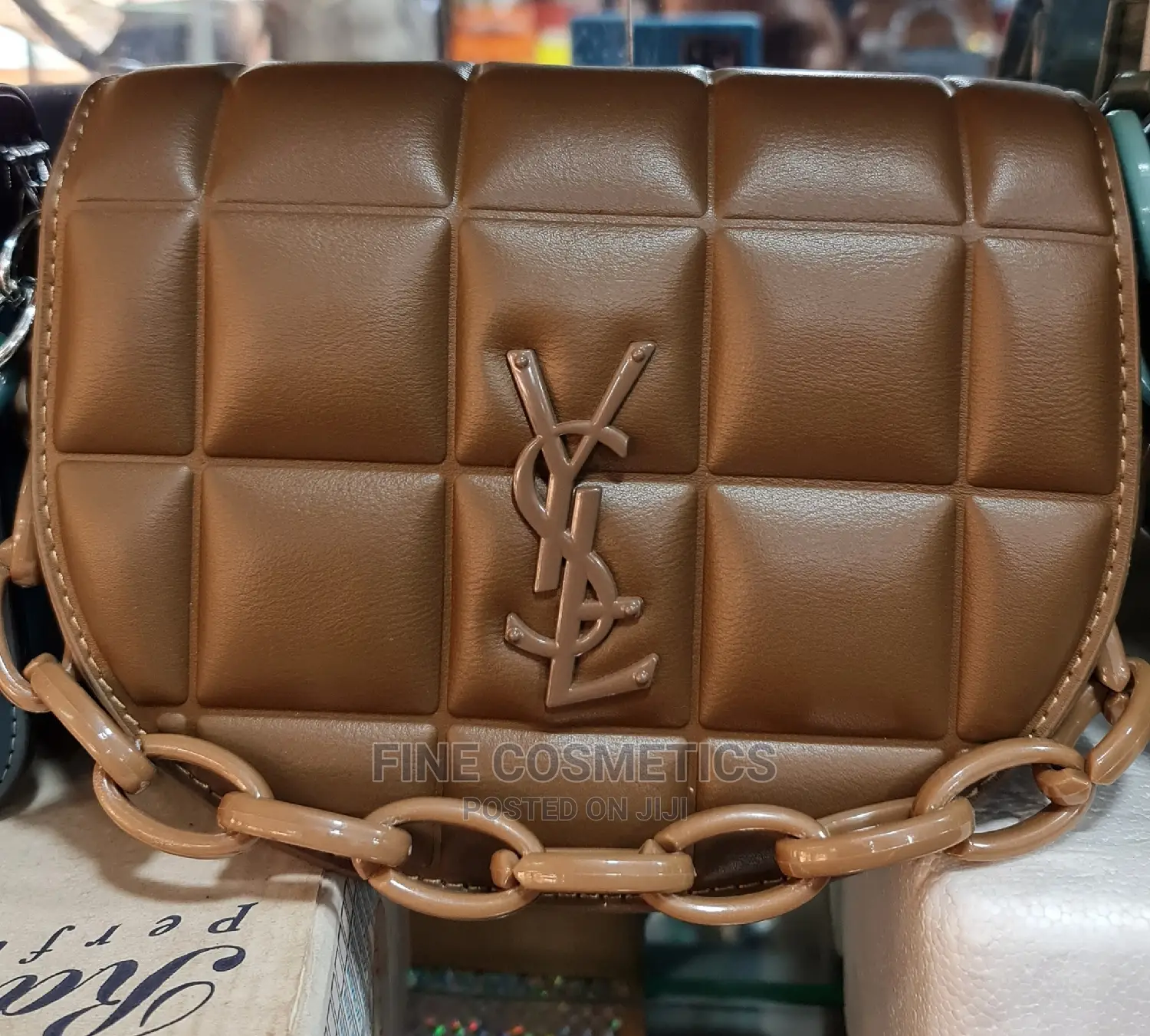 YSL Flap Vegan Leather Small Square Women's Office Handbags