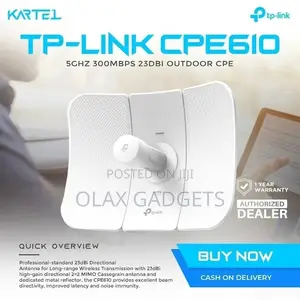 Tp-Link CPE610 High Power Outdoor CPE/Access Point, 5ghz 300