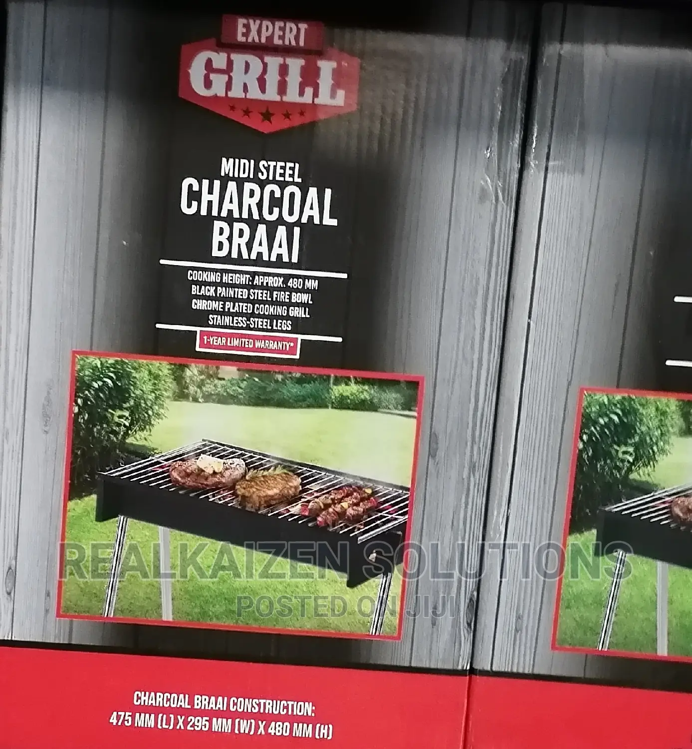 Expert Grill Midi Steel Charcoal Braai Medium Size