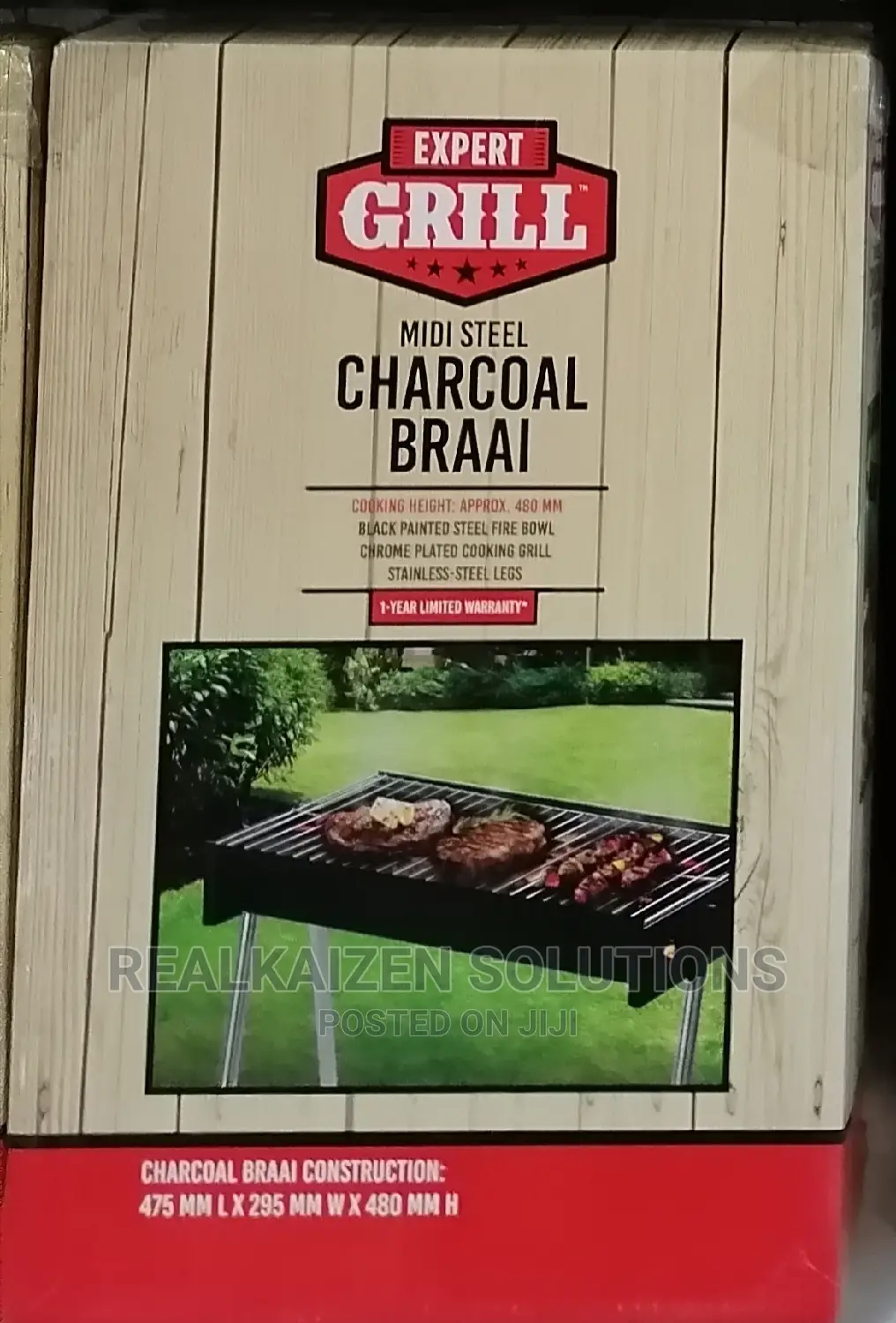 Expert Grill Midi Steel Charcoal Braai Medium Size