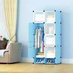 Two Columns Plastic Wardrobe