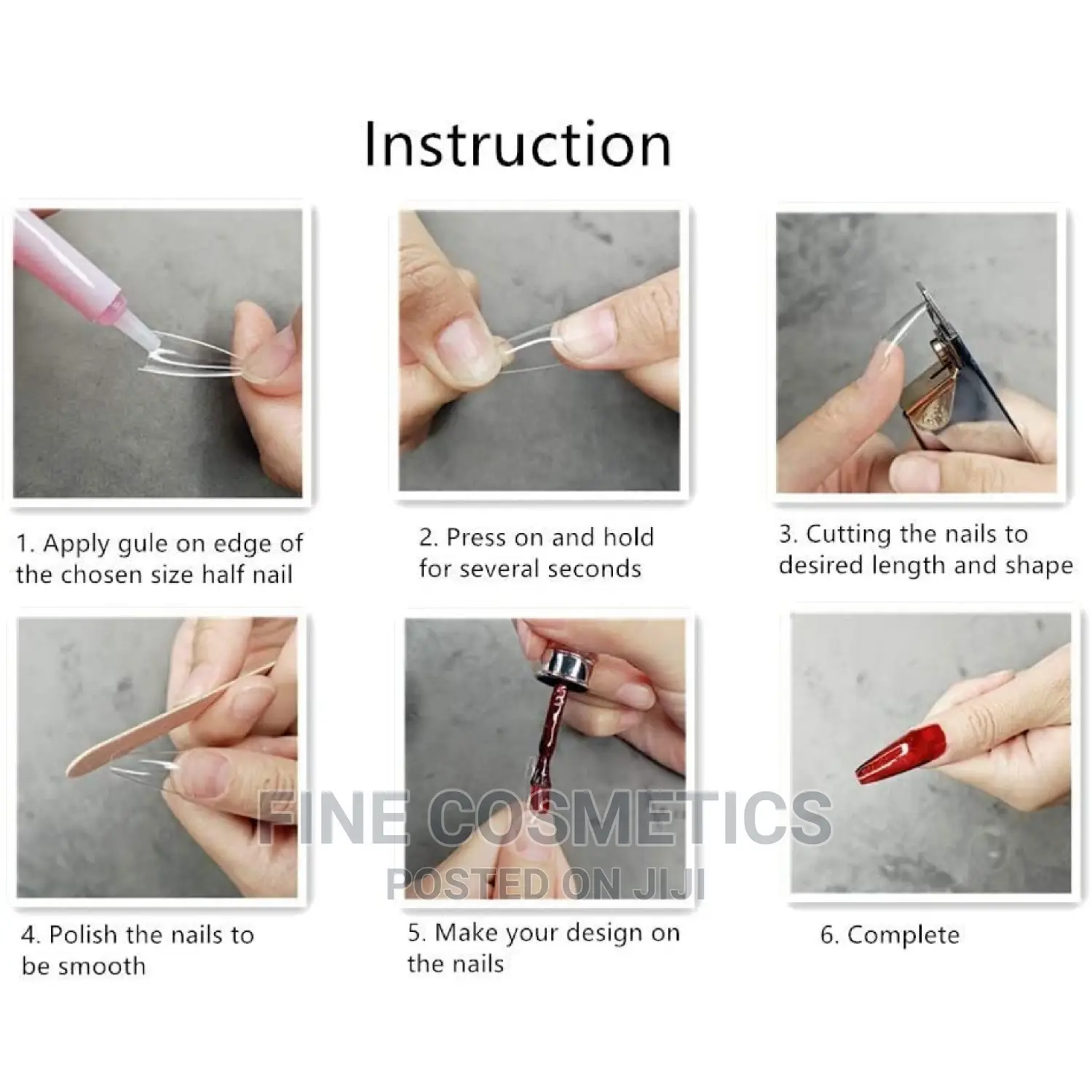 500pcs Clear Long Coffin Nails Full Cover Press on Nails
