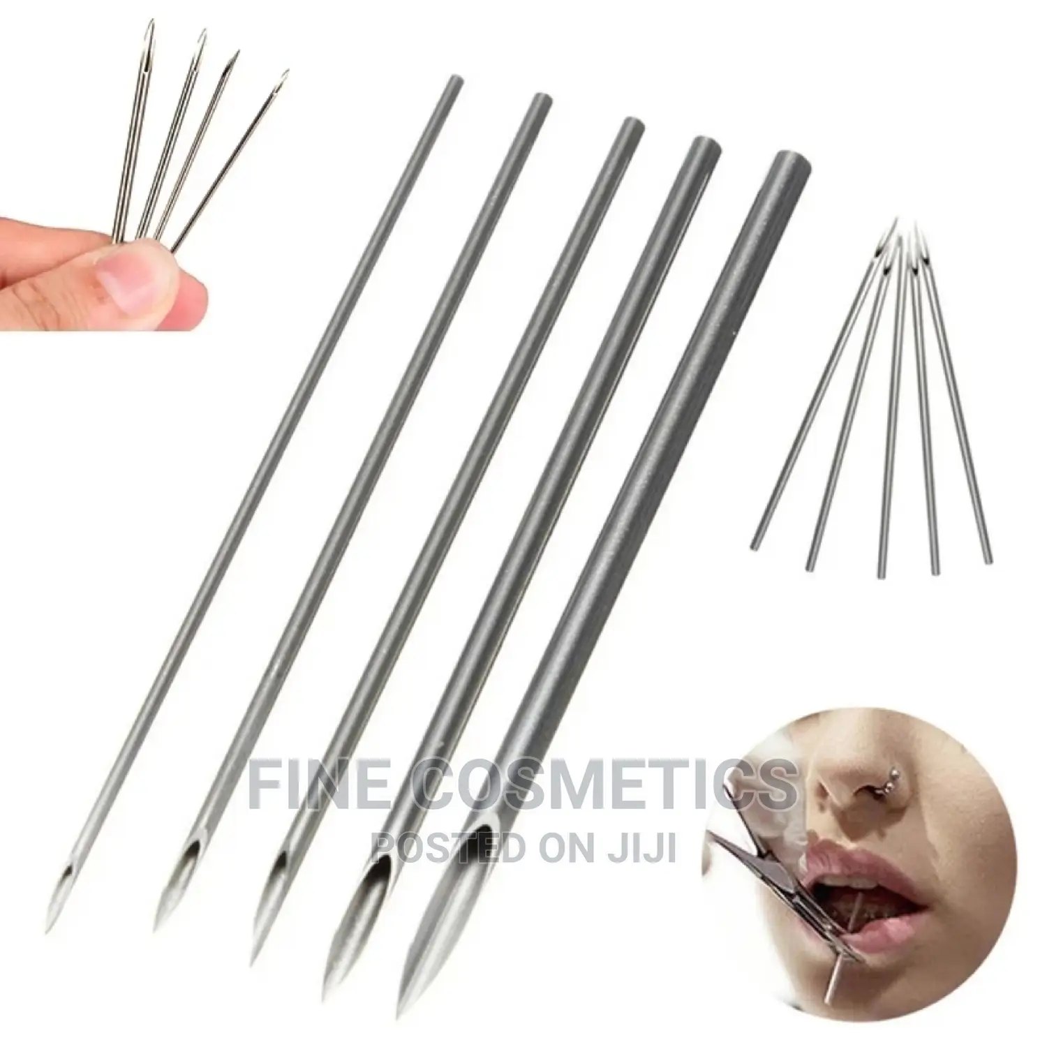 1pc Disposable Body Piercing Needles For Nose,Ears,Navel Etc