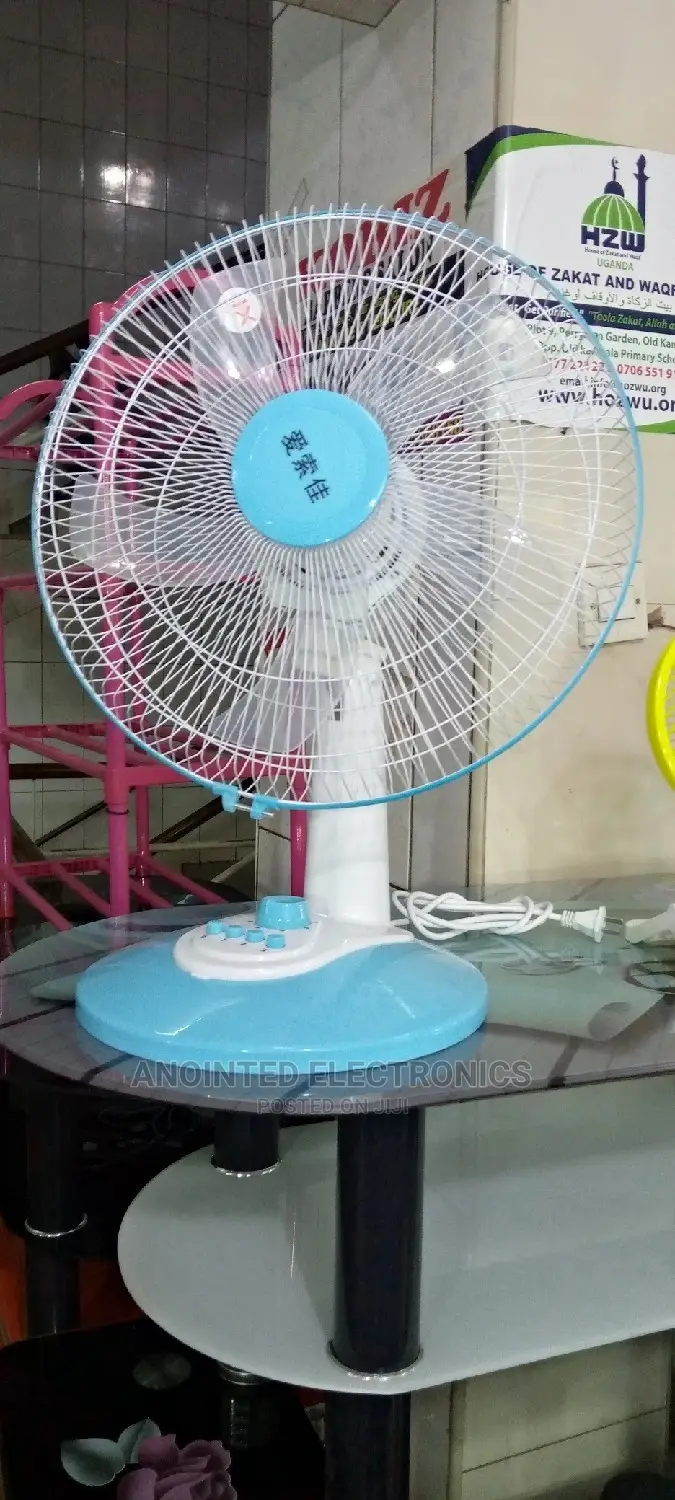 Table Fan Blue in Clour