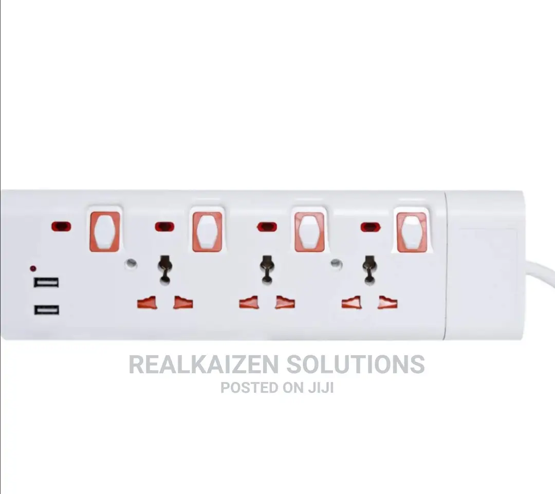 Geepas 3way Extension Heavy Duty Socket With 2 USB 3250W