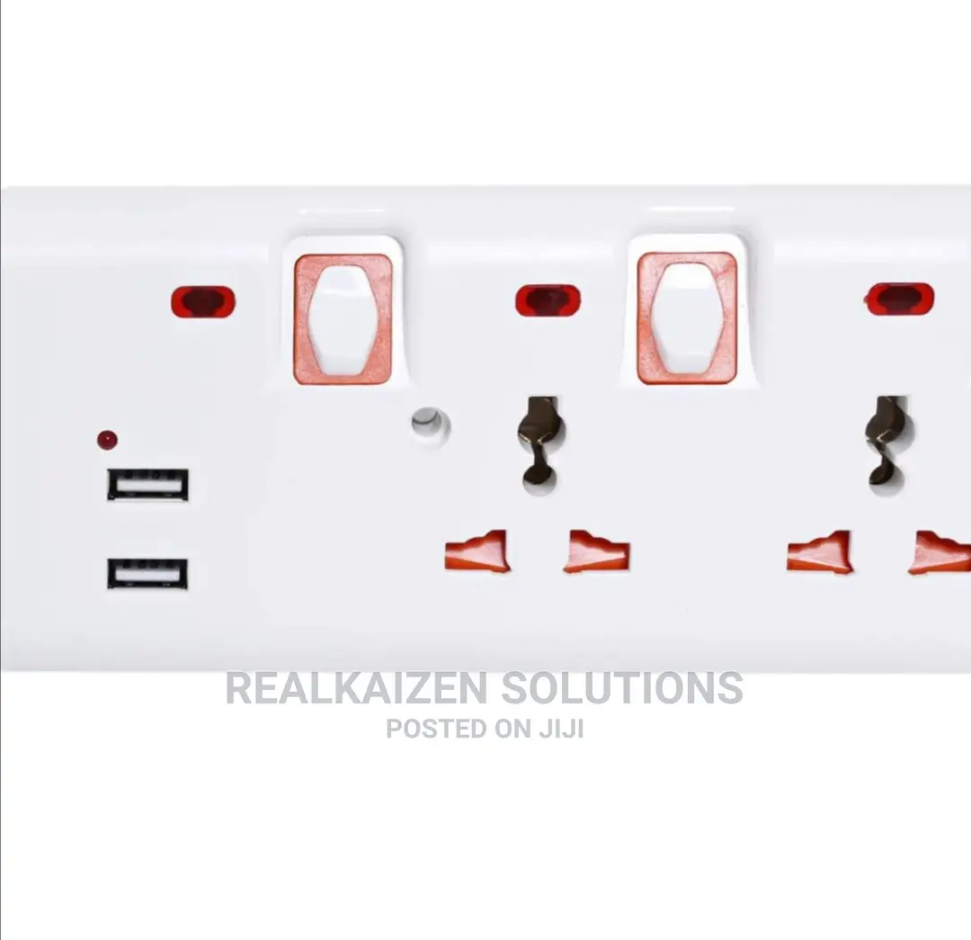 Geepas 3way Extension Heavy Duty Socket With 2 USB 3250W