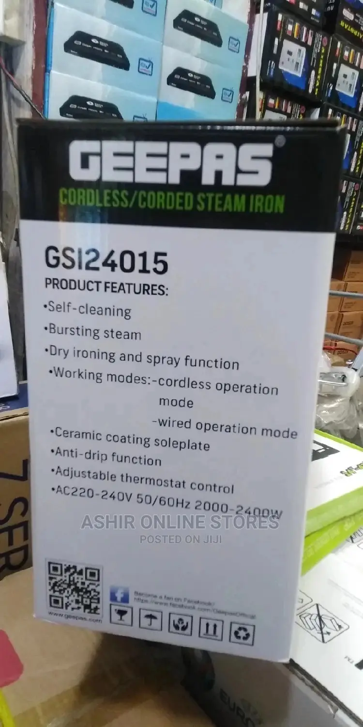 Cordless/ Corded Steam Iron for Geepas