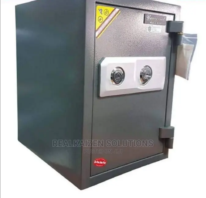Universal Steel Fire Resistant Double Keylock Vault Safe Box