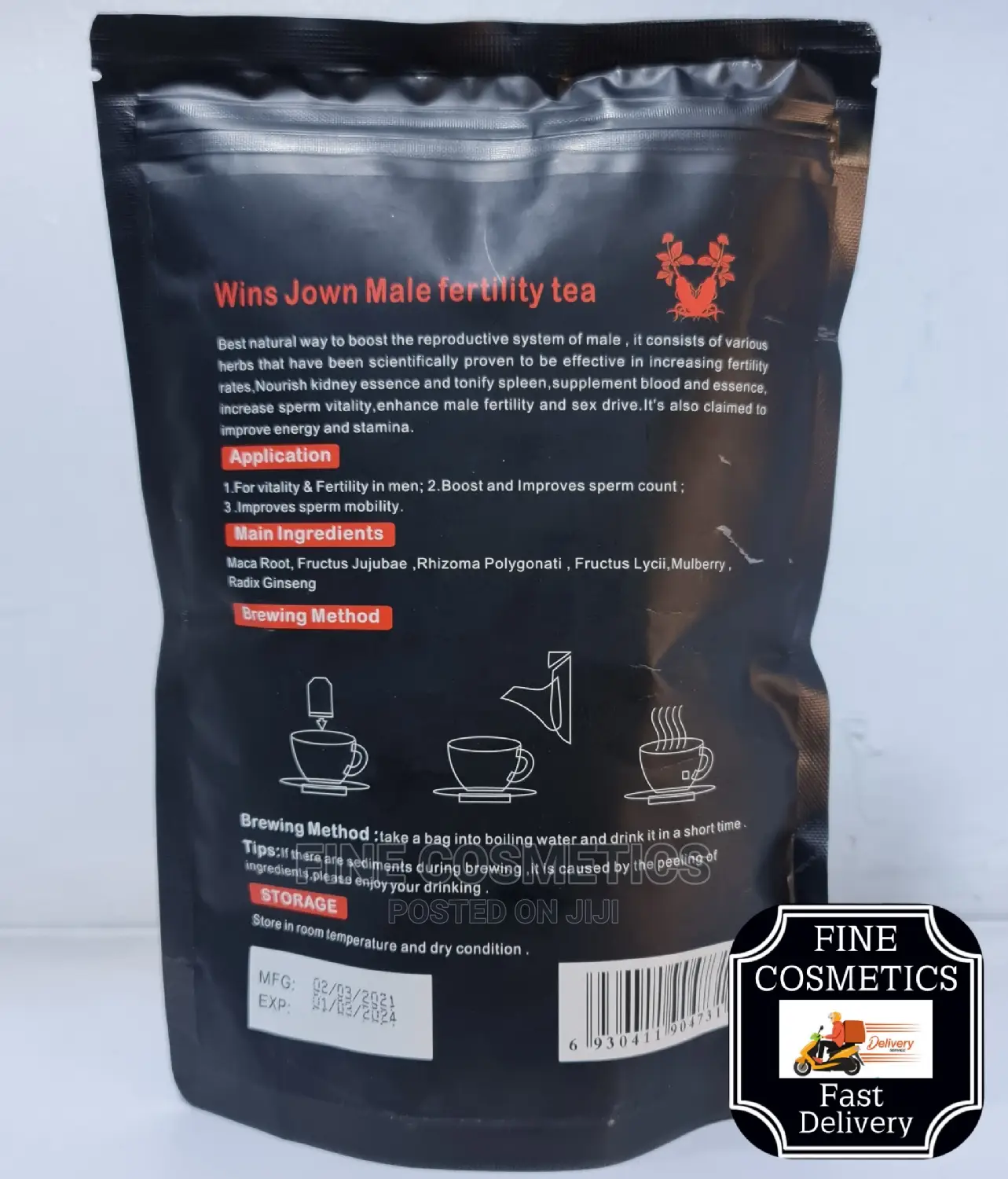 Male Fertility and Sperm Booster Tea Sex Enhancement Teabags