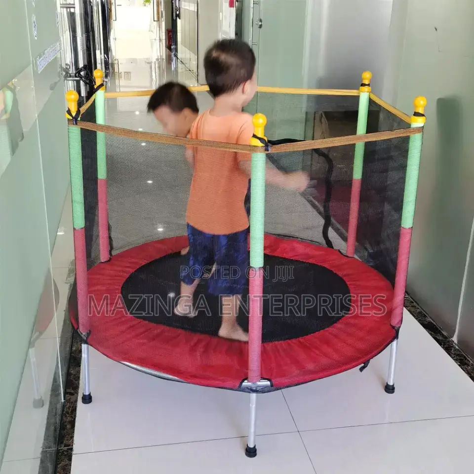Kids Mini Enclosed Anti Skid Trampoline (200kg Capacity)