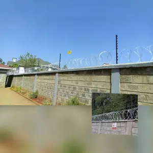 Electric Wire Fencing With Razor Wire 50x100ft Plot