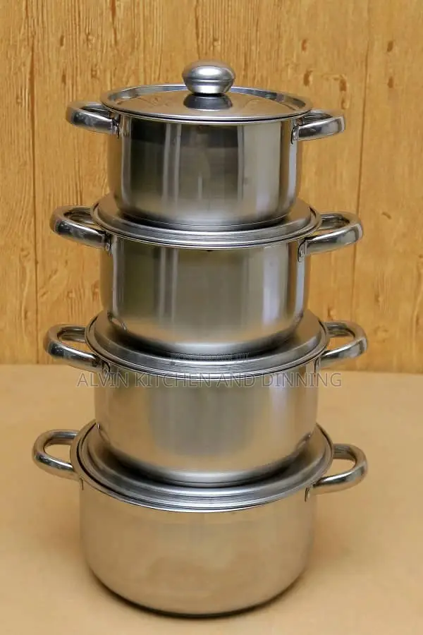 Stainless Steel Cooking Saucepans, {A Set of 4pcs}