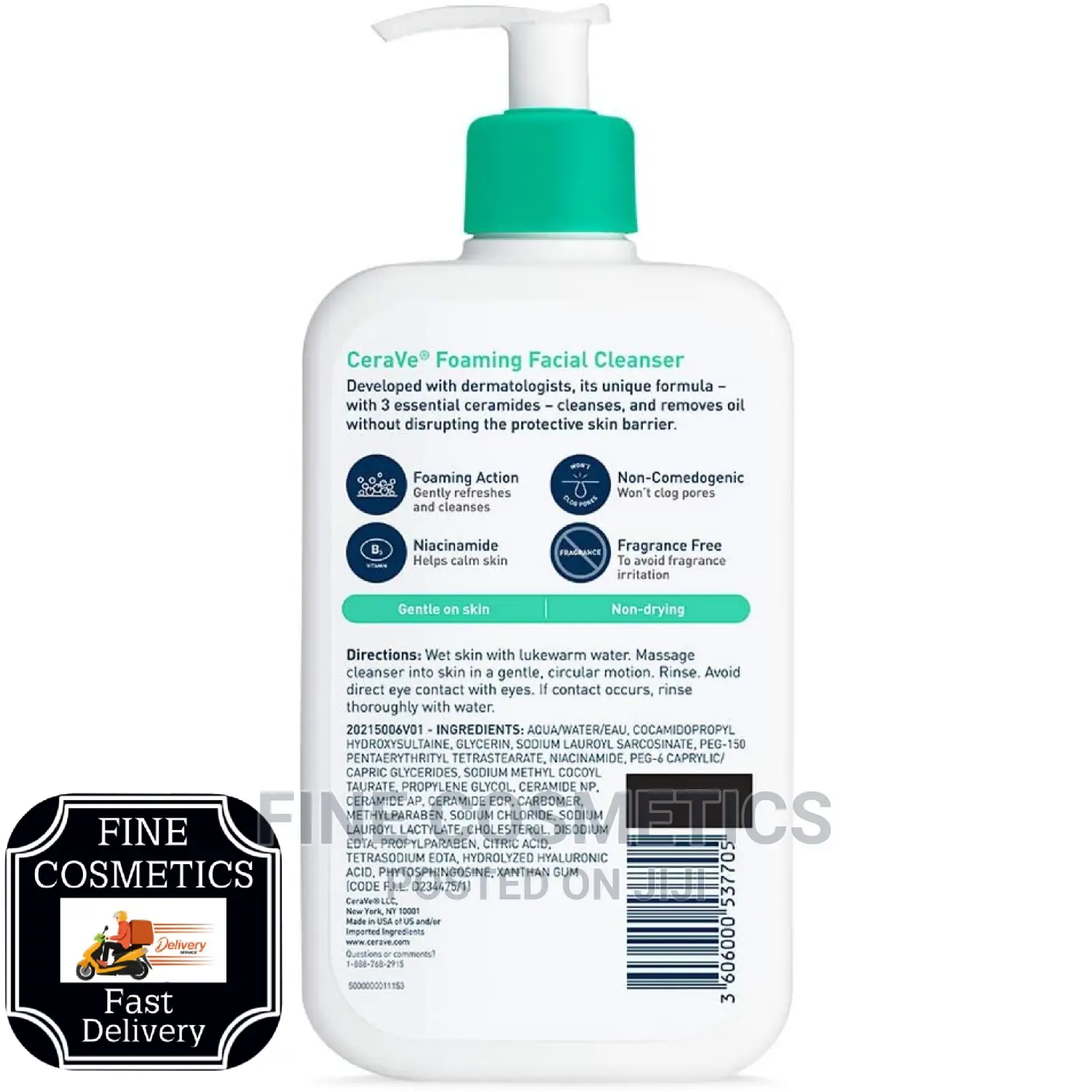 Cerave Foaming Facial Cleanser Daily Face Wash for Oily Skin