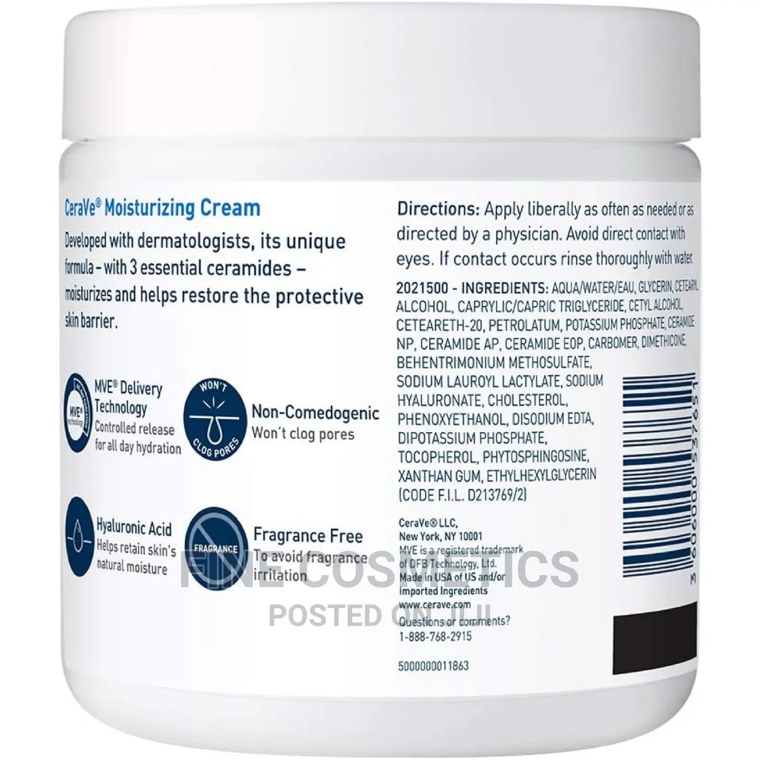 CERAVE Face and Body Moisturizing Cream for Dry Skin 453g