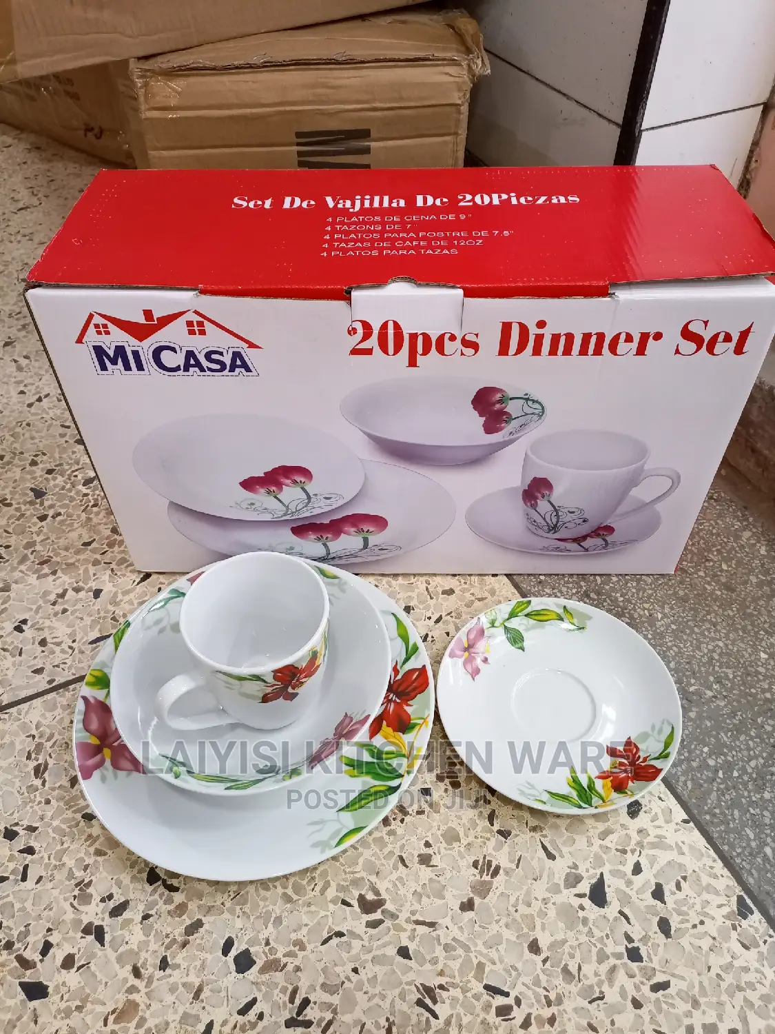 20pieces Flowerd Dinner Set