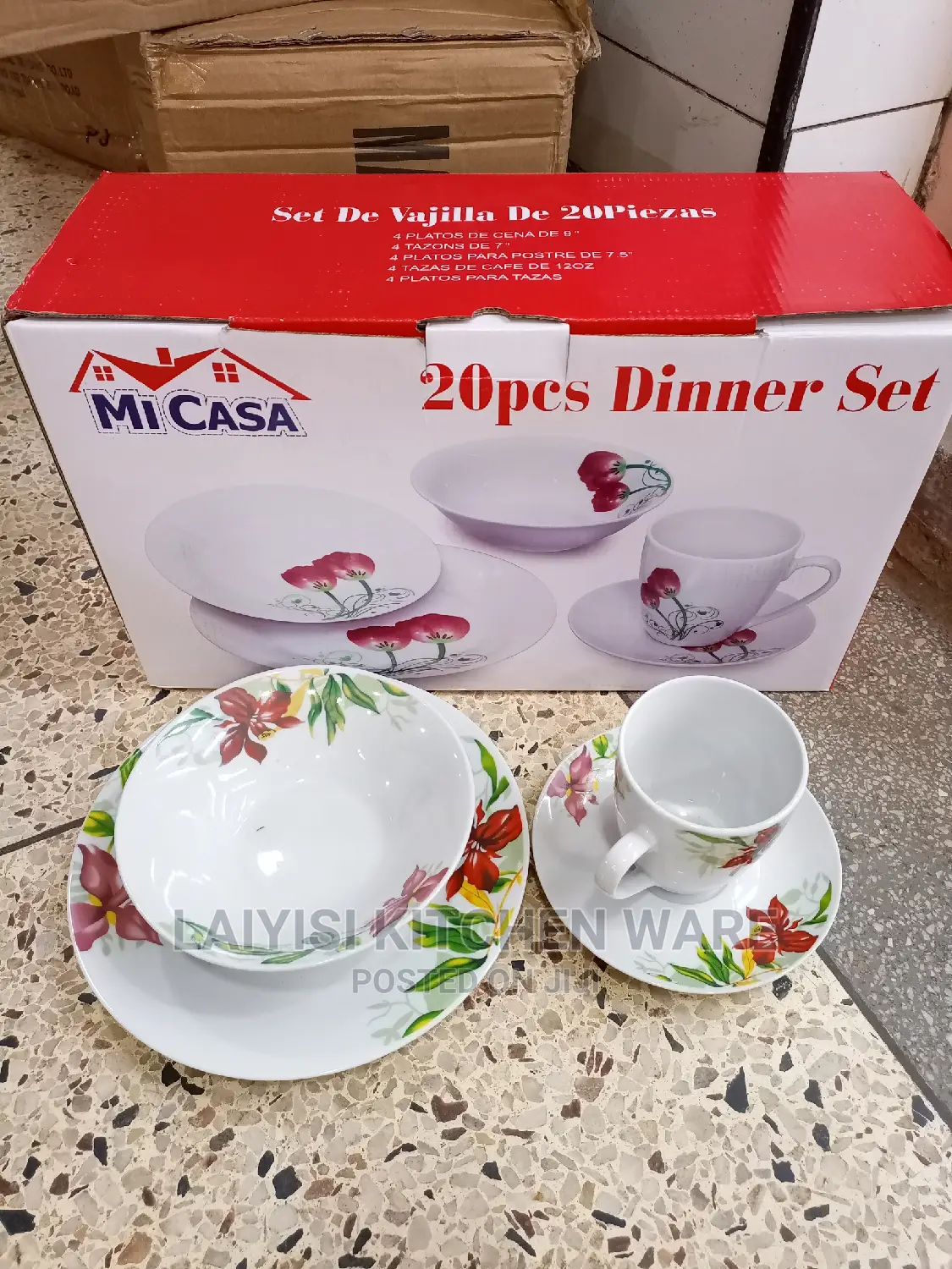 20pieces Flowerd Dinner Set