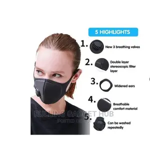 Double Layer Filter Mask -black