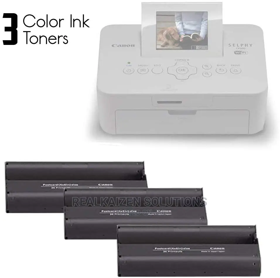 Canon Color Ink Paper Sheets + 3 Ink Toners for Canon Selphy