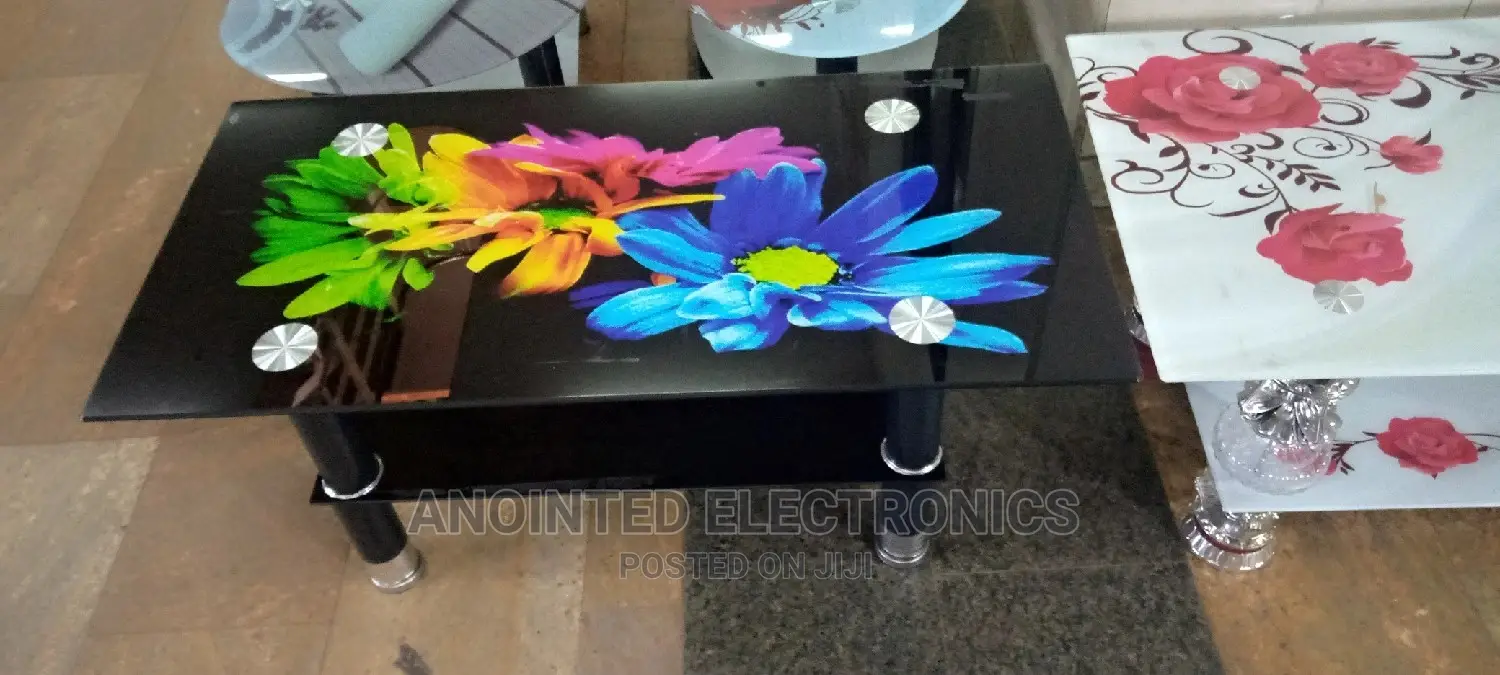 Glass Table With a Flower