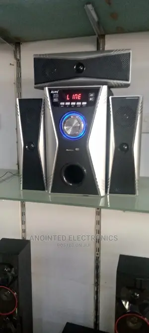 Black And Sliver Speakers