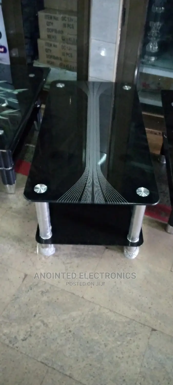 Black Center Glass Table