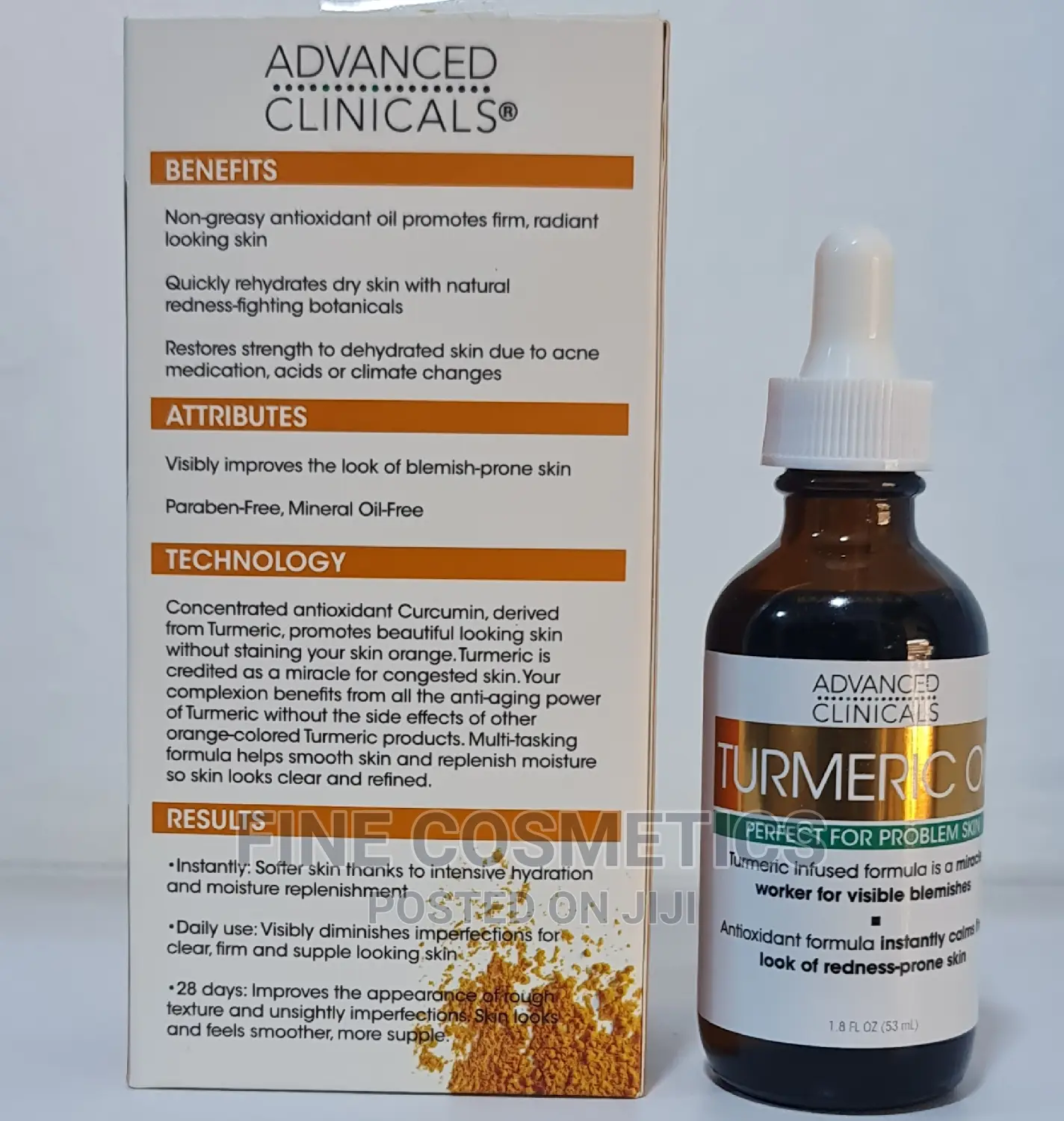 ADVANCED CLINICALS Tumeric Oil Perfect For Skin Problems 53g