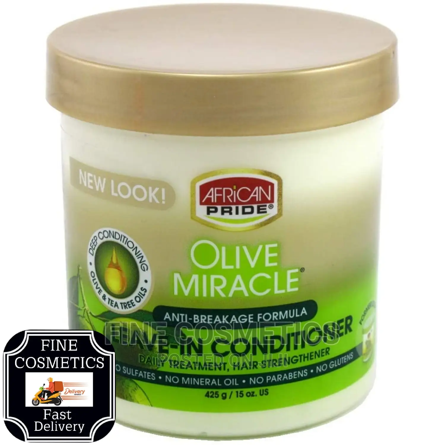AFRICAN PRIDE Olive Miracle Anti-Breakage Leave in Treatment