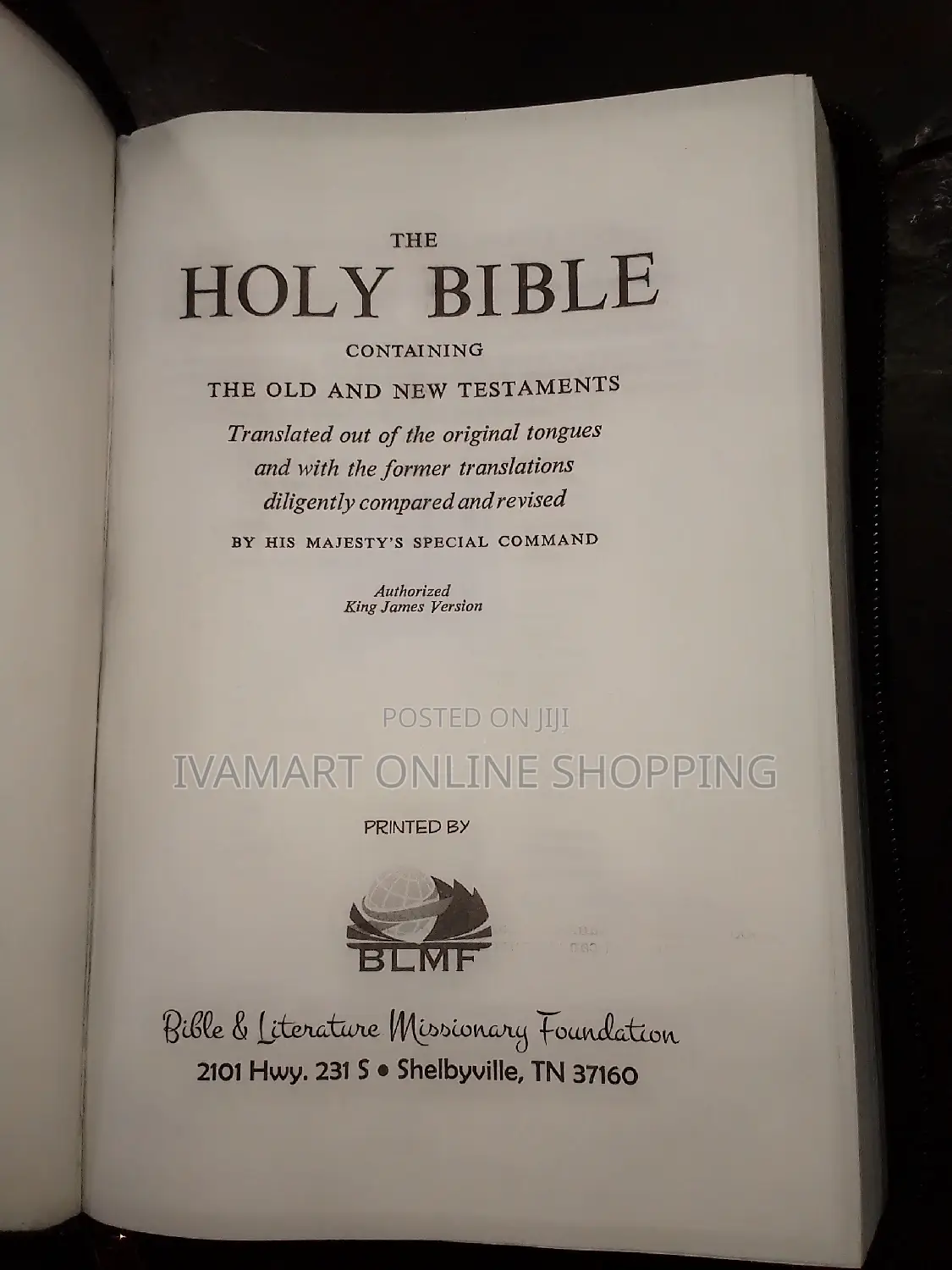 Holy Bible King James Version KJV - With a Zip