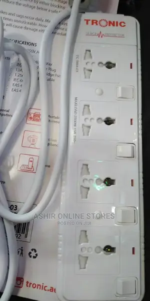 Original 4way Extension Socket With Surge Protector