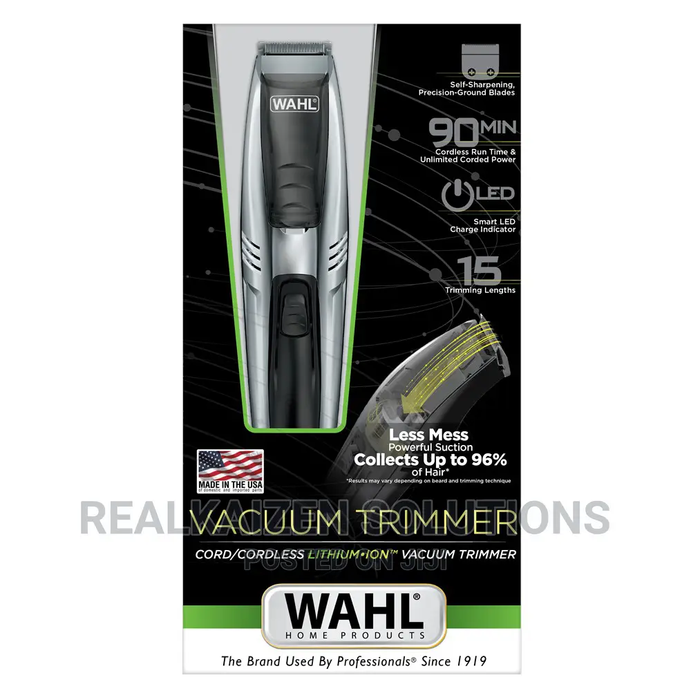 Wahl Cordless Vacuum Trimmer Kit With Powerful Hair Suction
