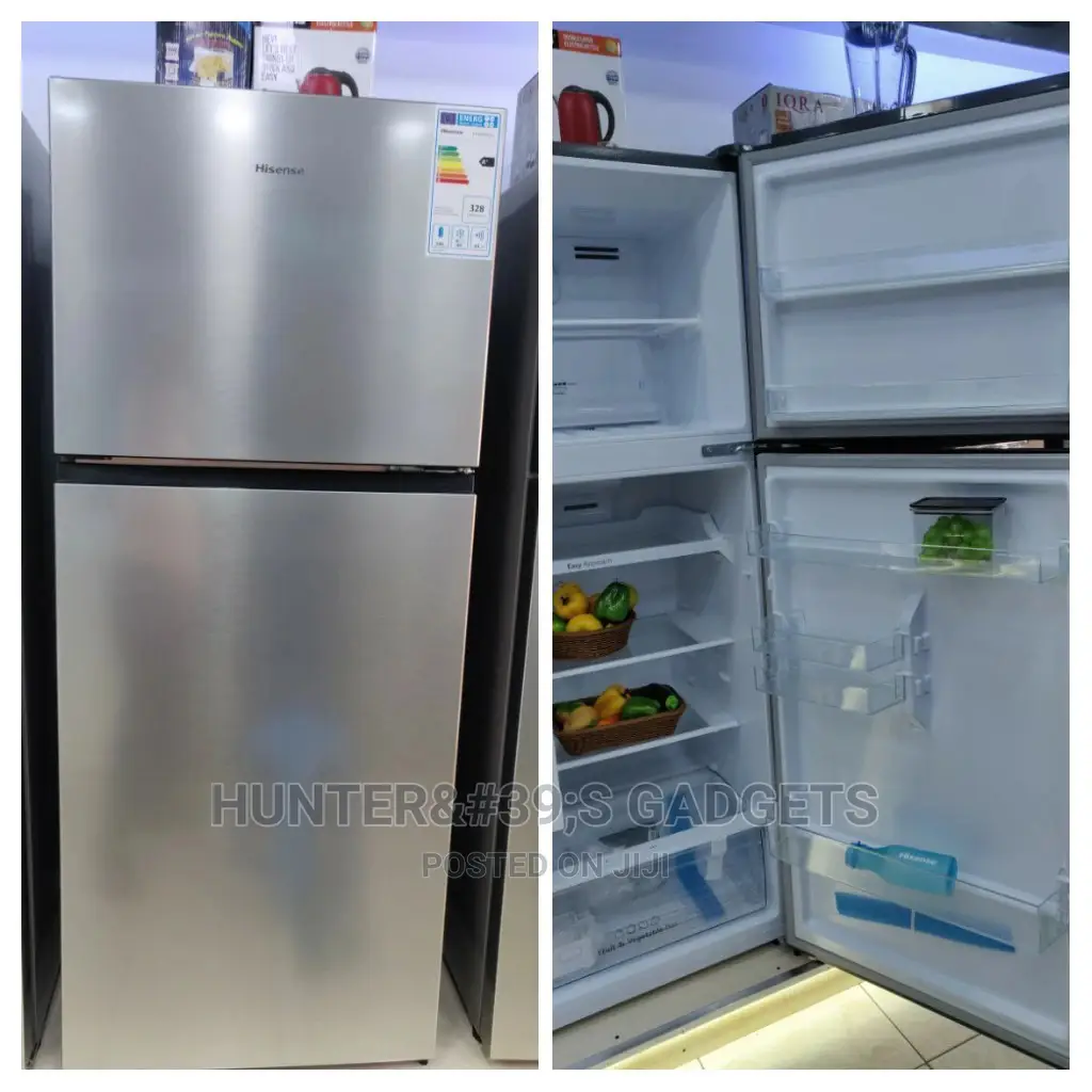 Hisense Double Door 488 Liters Fridge Silver Color New