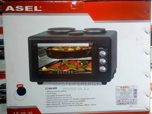 38L Asel Mini Oven With Double Hotplates