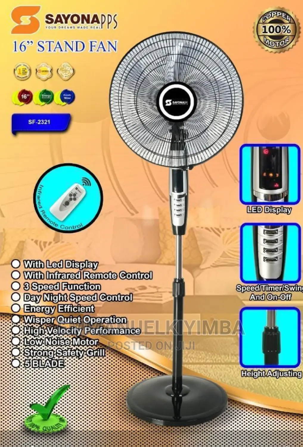 Sayonapps Remote Fan
